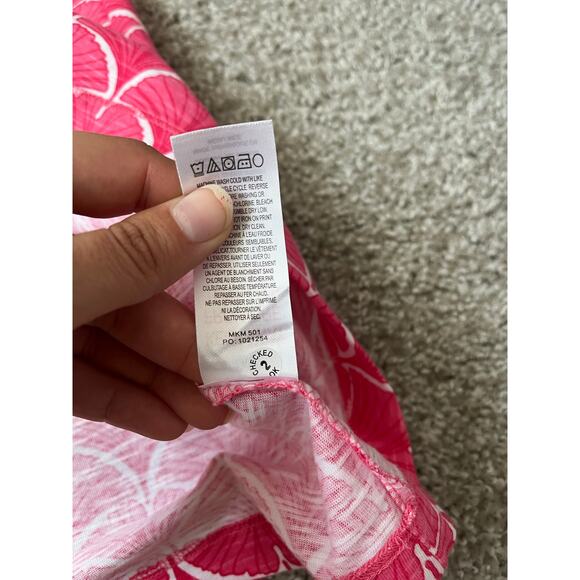 Capelton Road Coral Fans Crew Neck T-Shirt Dress Beach Resort Womens Size Medium - Picture 9 of 11